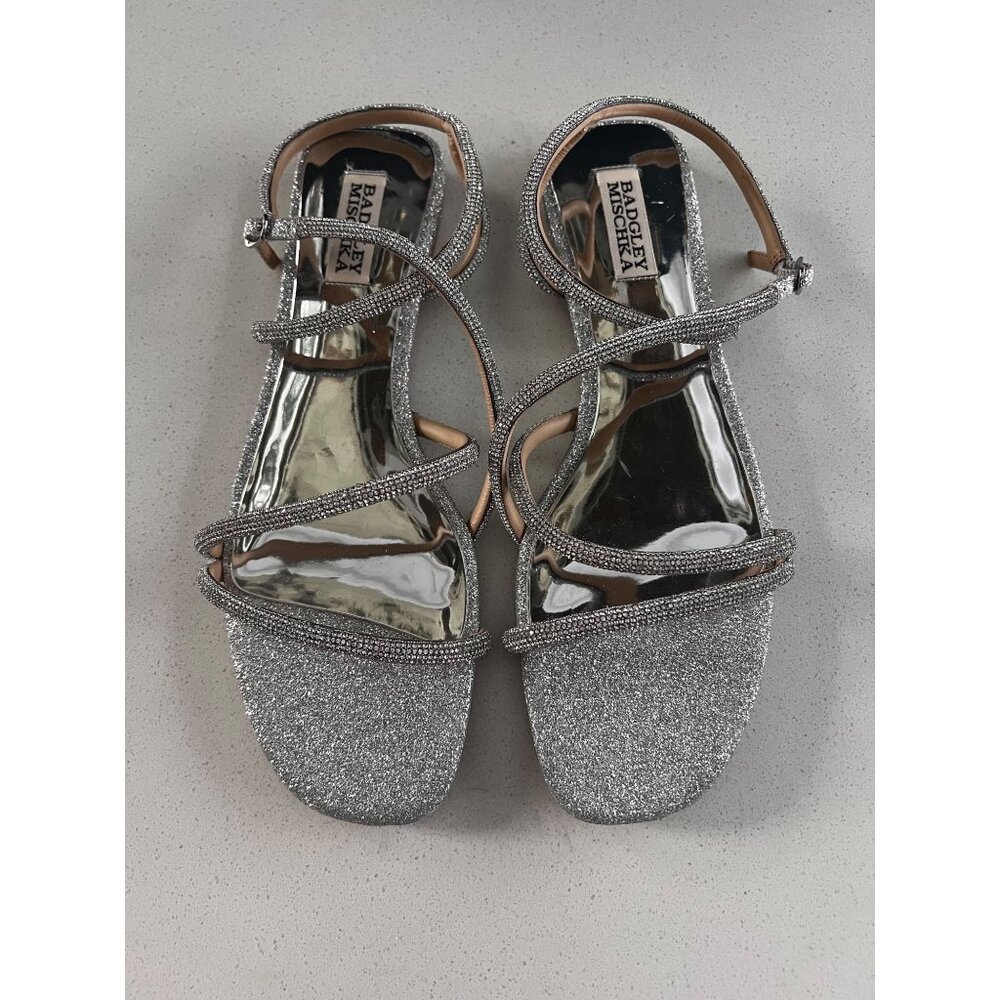 BADGLEY MISCHKA Ivie Strappy Sandal Stone Embellished Size 9 NEW - Picture 3 of 8